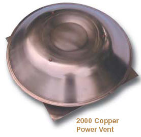 Volko is your source for copper power attic fans & ventilators