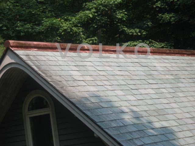 copper ridge for slate roof